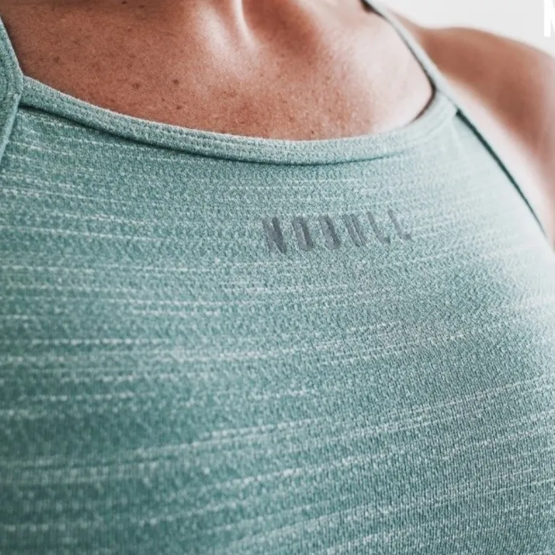 NWT NOBULL Women’s High-Neck Sports Bra - XS - Blue Melange - Image 2