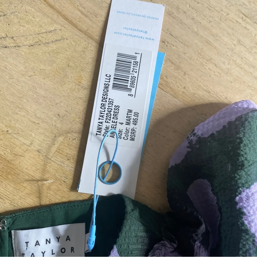 Tanya Taylor abstract green print dress - Image 9