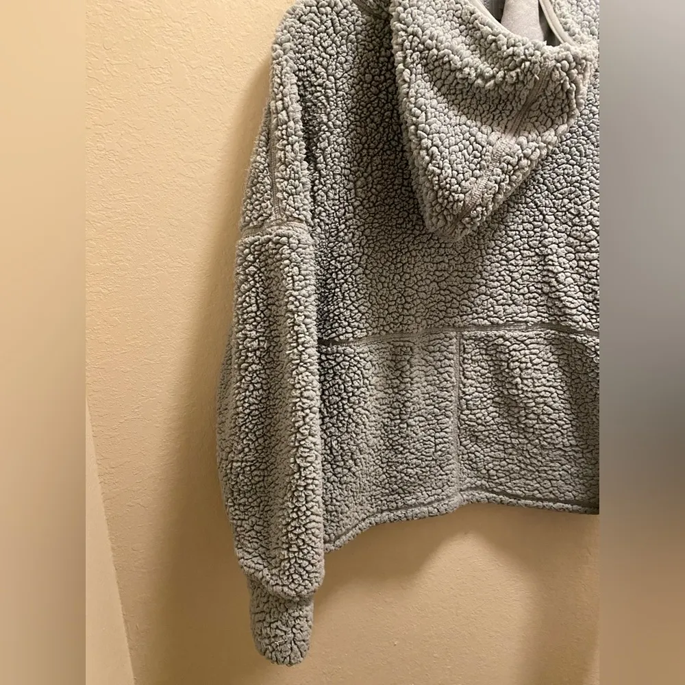 Prana Blue Polar Escape Half Zip Pullover Fleece Hoodie Size L - Image 12