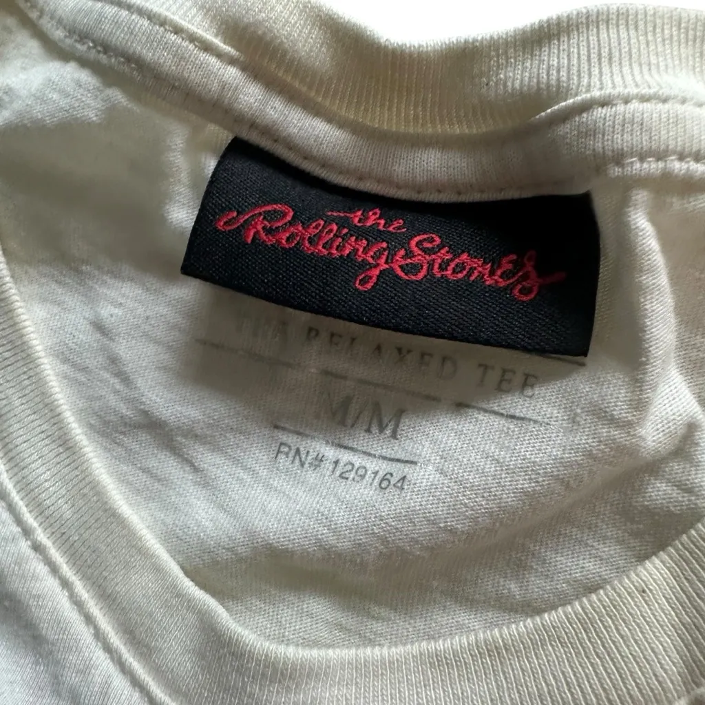 The Rolling Stones Women’s Relaxed Graphic Band T-Shirt Ivory Size Medium - Image 7