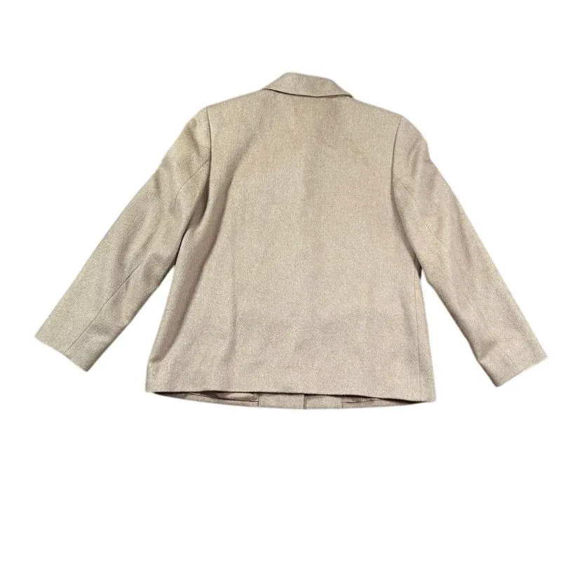 Talbots Italian Pure Camel Hair‎ Classic Button Front Blazer Jacket Size 10 - Image 4