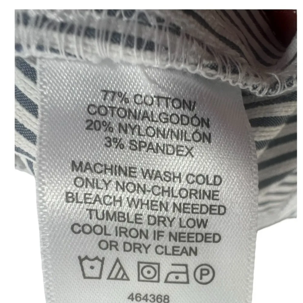 Ann Taylor Striped‎ Ankle Pants Size 4 Classic Nautical Casual Preppy Career - Image 7