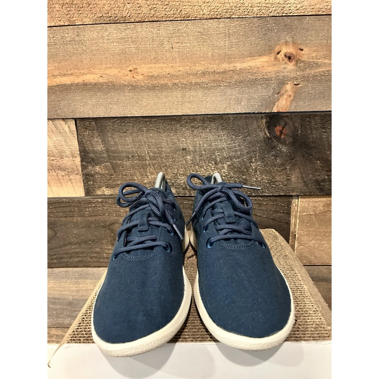 Allbirds Shoes Womens‎ 7 Wool Runners Athletic Low Sneakers Blue Wool Lace Up - Image 4