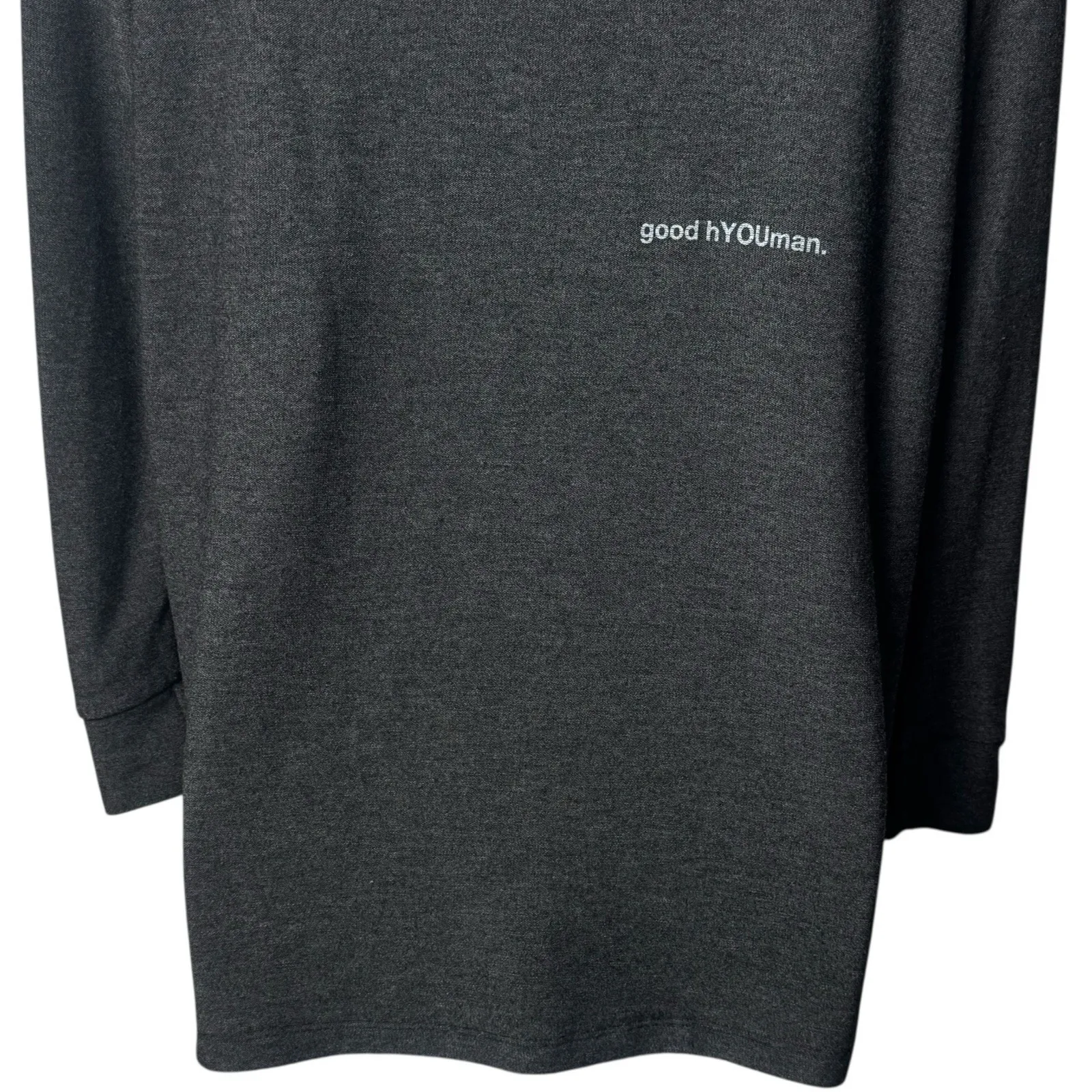 Good Hyouman Gray Stretch V-Neck Long Sleeve Wander Where The WiFi Is Weak XS - Image 8
