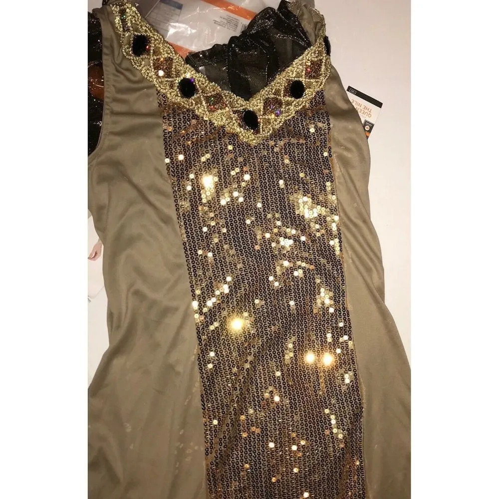 Queen Of The Nile Halloween Costume Dress Womens L 12 14 - Image 3