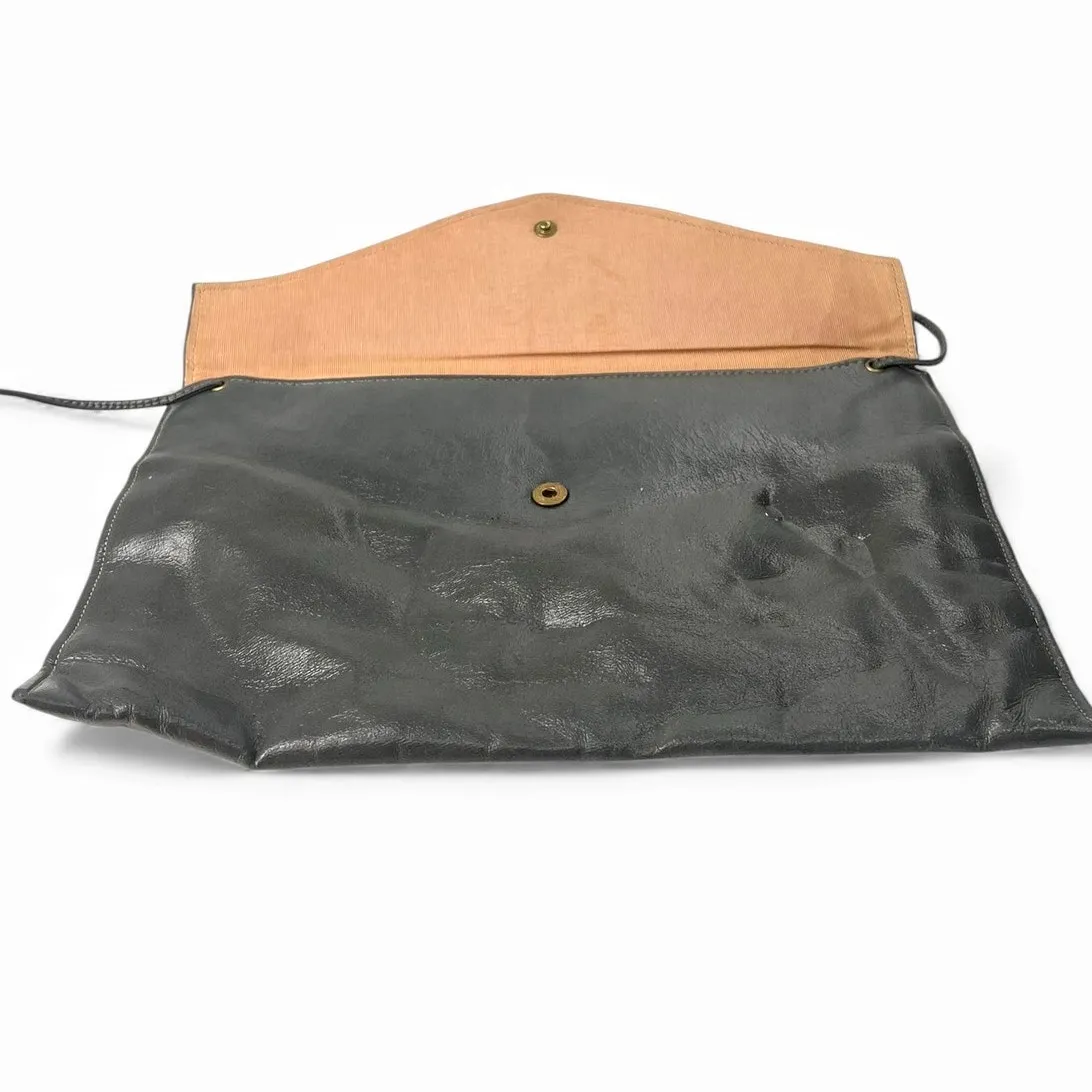 Shirl Miller Vintage Envelope Clutch Purse Bag Grey Sleek Minimalist BarbieCore Gray - Image 4