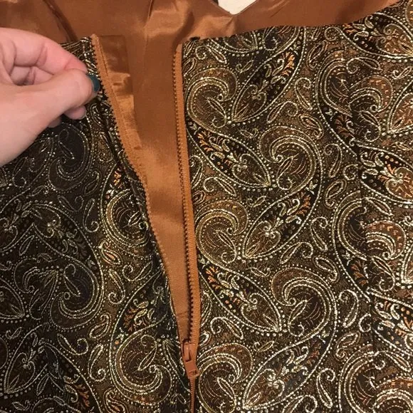 Vintage xscape by Lawrence Kurtz gold halter top size 10 made in USA small - Image 10