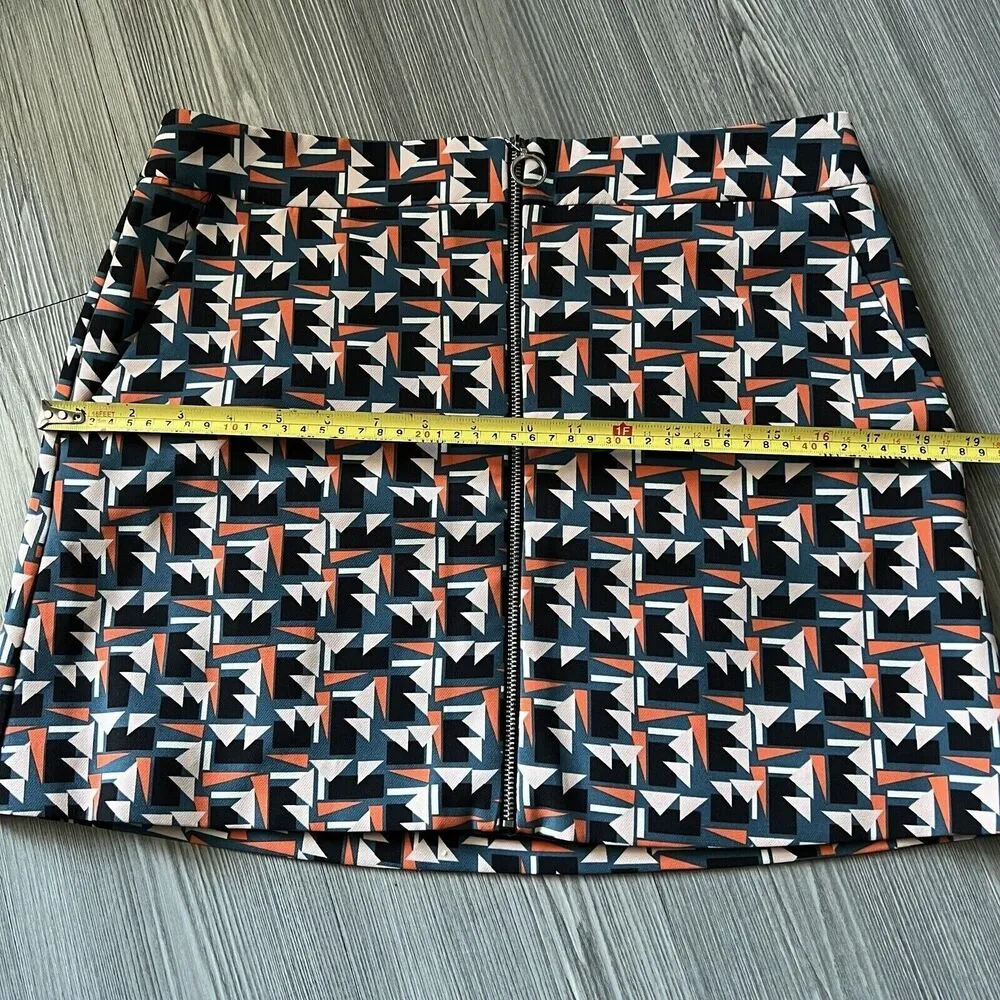 Promod Skirt Womens Size 6 Mini Abstract Geometric Print Zipper - Image 5