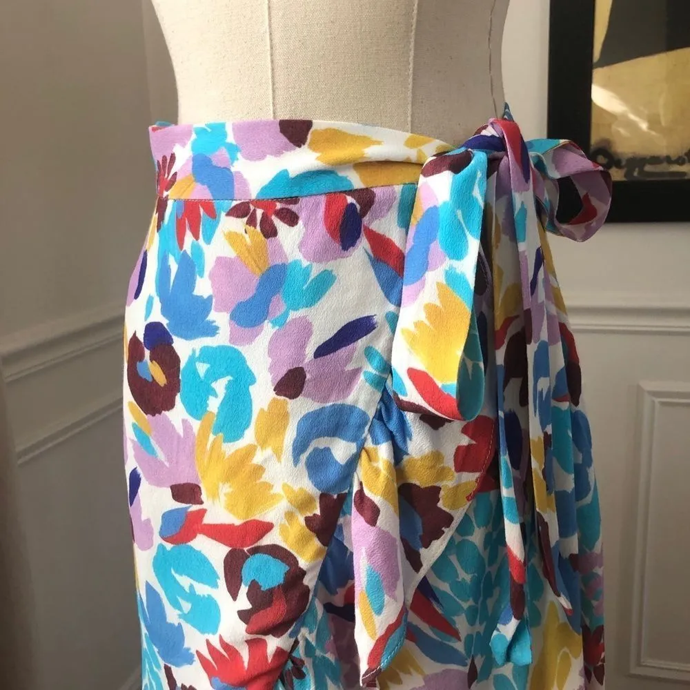 NWT Capulet Louisa Floral Wrap Ruffle Skirt S - Image 3