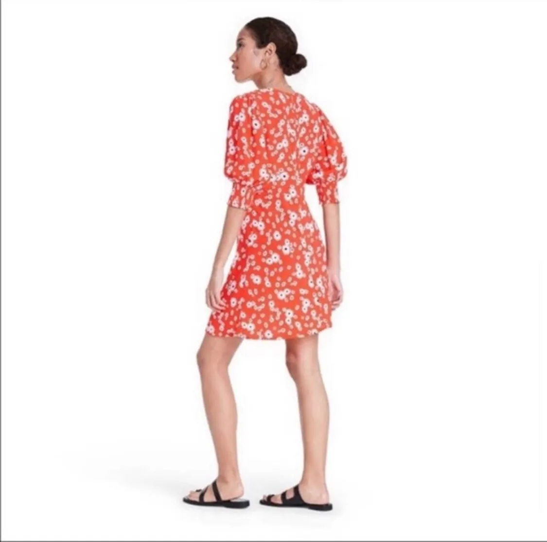 NWT RIXO Red Daisy Swing Dress - Image 4