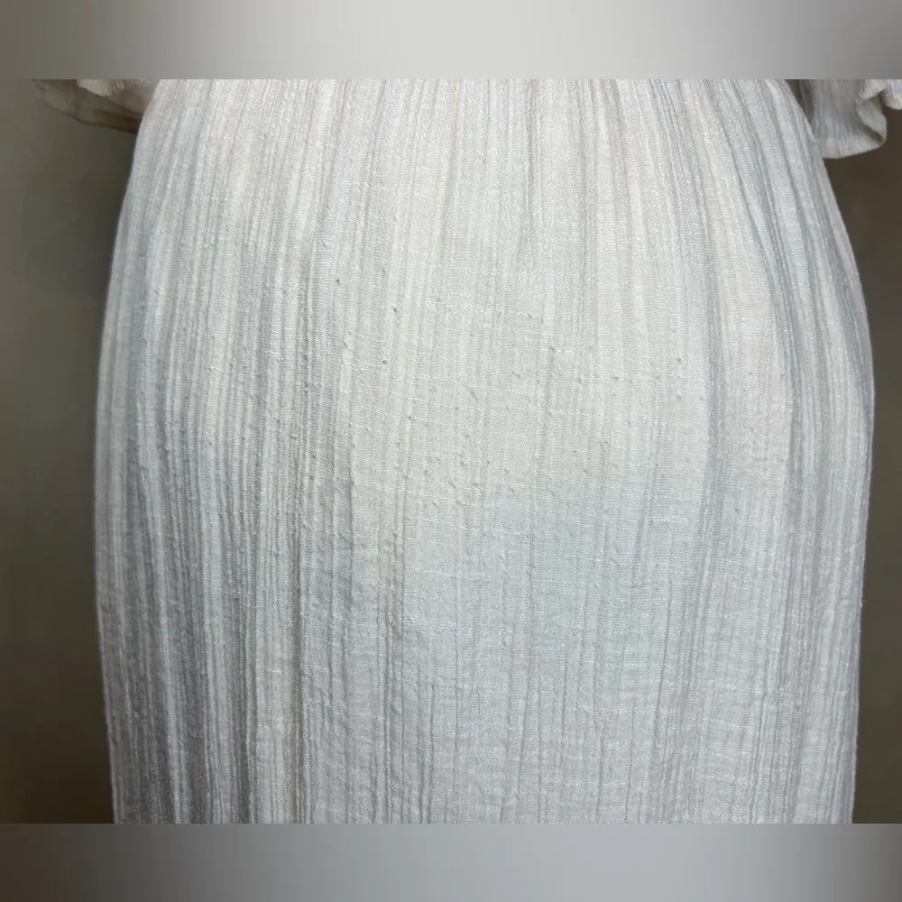 Look East Boutique Womens Romantic Coquette Peasant lined Cream Maxi Dress|Sz:M Size M - Image 14