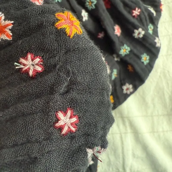 FREE PEOPLE Dizzy Ditsy Floral Bubble Skirt Mini Dress Embroidered‎ Size Small - Image 8