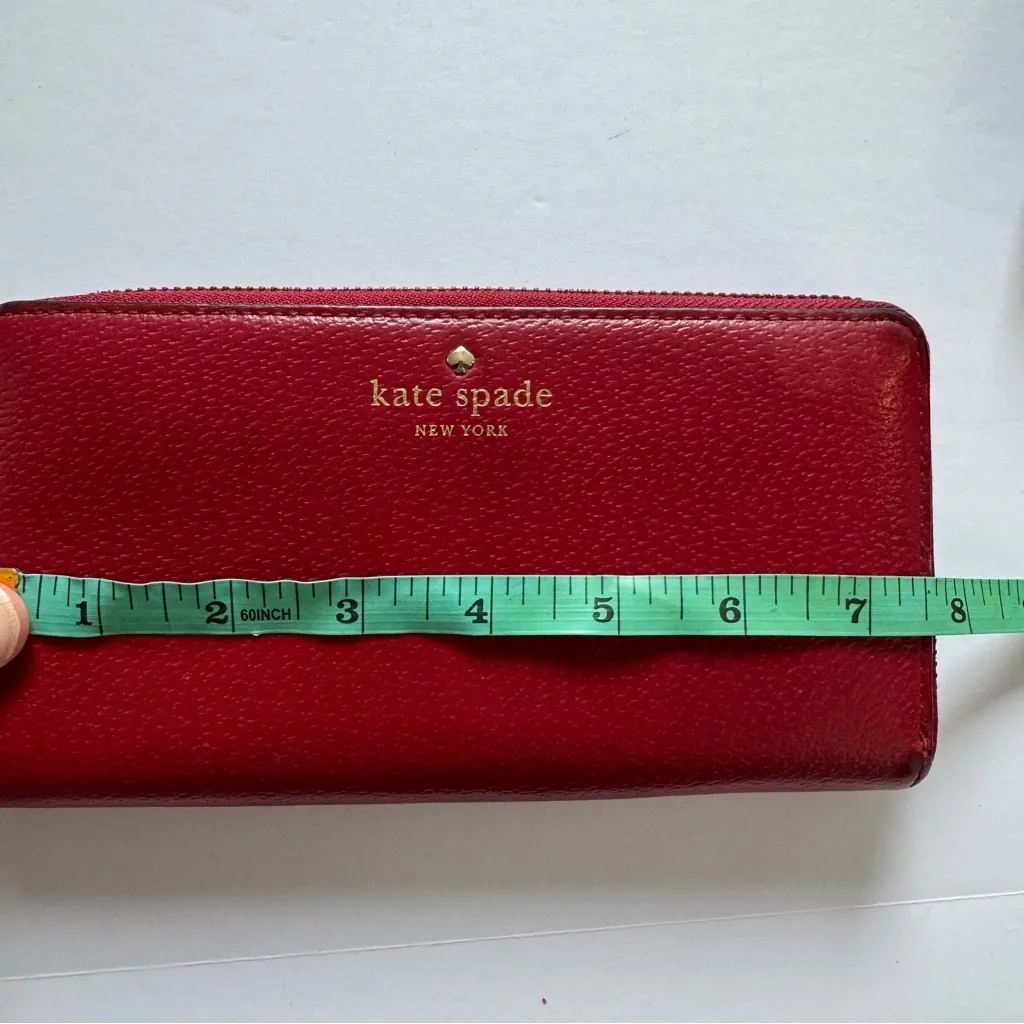 Kate Spade Women's Grand Street Neda Zip Around Red Leather Wallet - Image 3