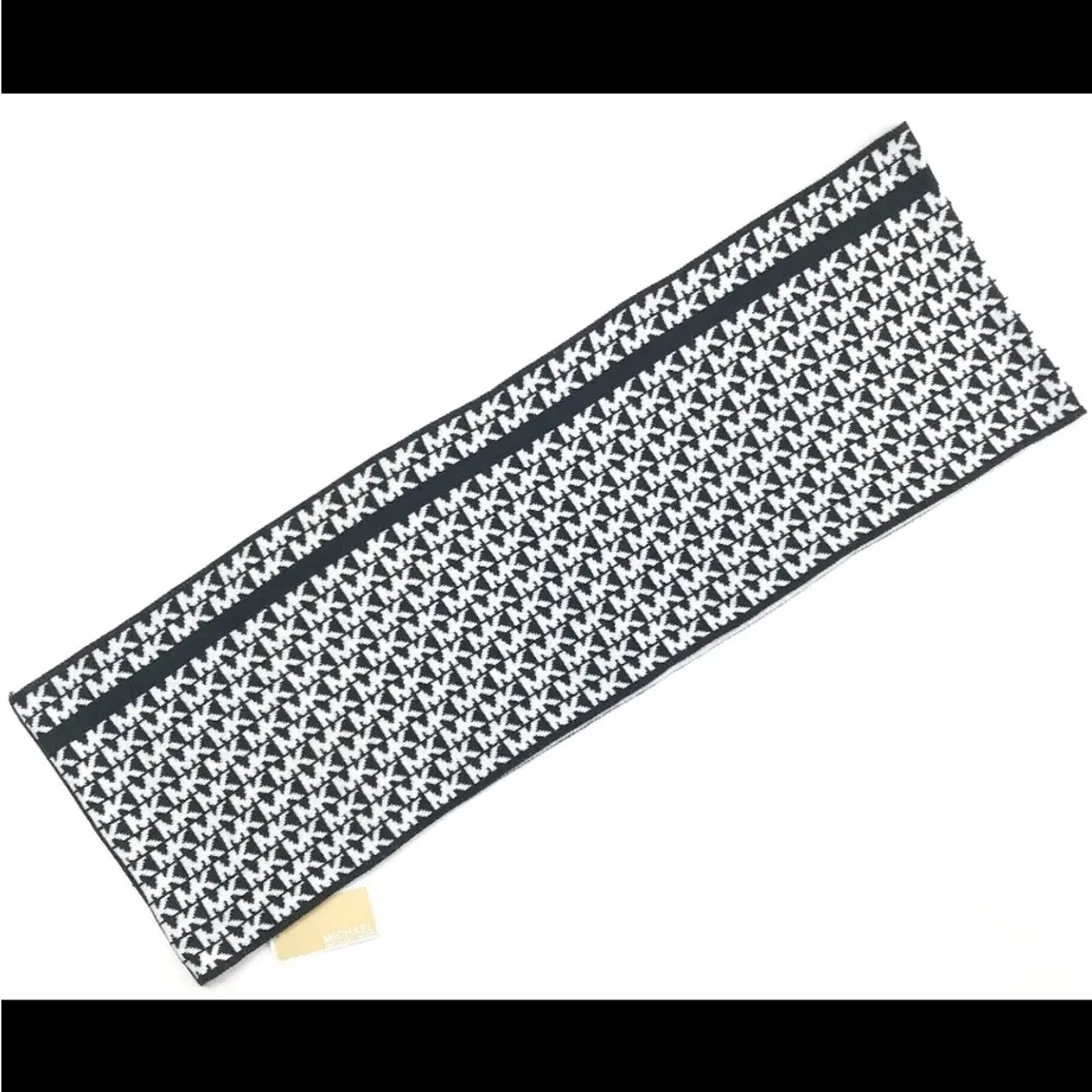 Michael Kors MK Monogram Acrylic Reversible Infinity Scarf Like New MSRP: $60 - Image 6