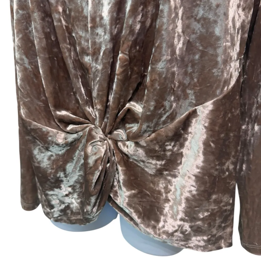 Anthropologie‎ Pleione Crushed Velvet Twist Top size M - Image 3