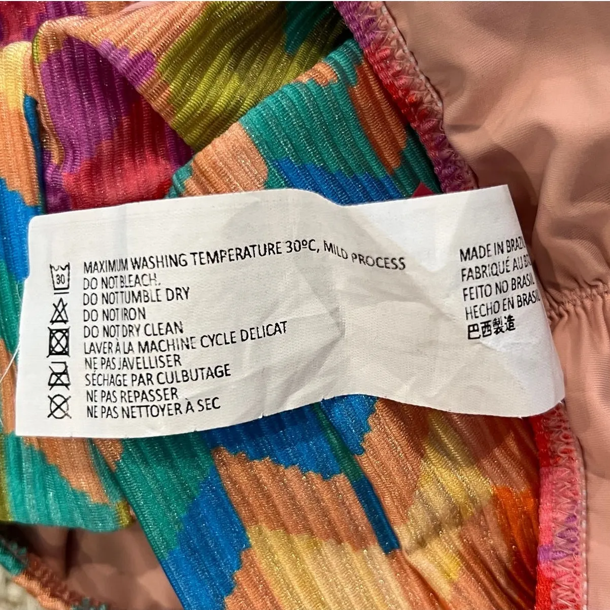 FARM RIO Chevron One-piece Swimsuit In Light Chevron Size Large - Image 6