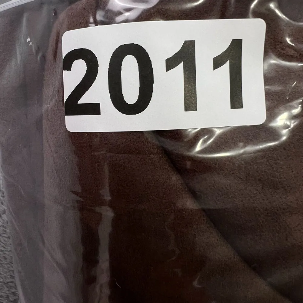 Lands' End Vest Womens Large 14-16 Brown Faux Suede Leather Sherpa Lined Western - Image 11