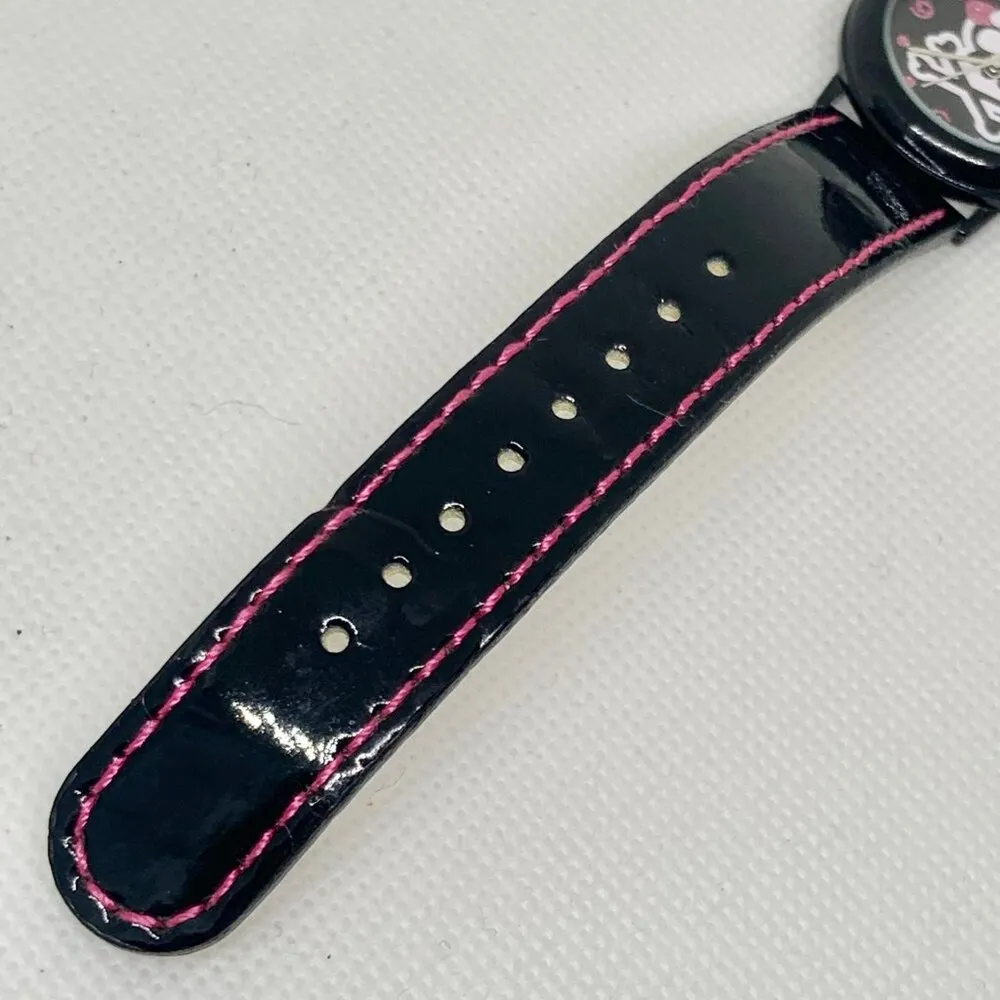 Zouzou women/girls quartz analog watch black pink tone 28mm running - Image 4