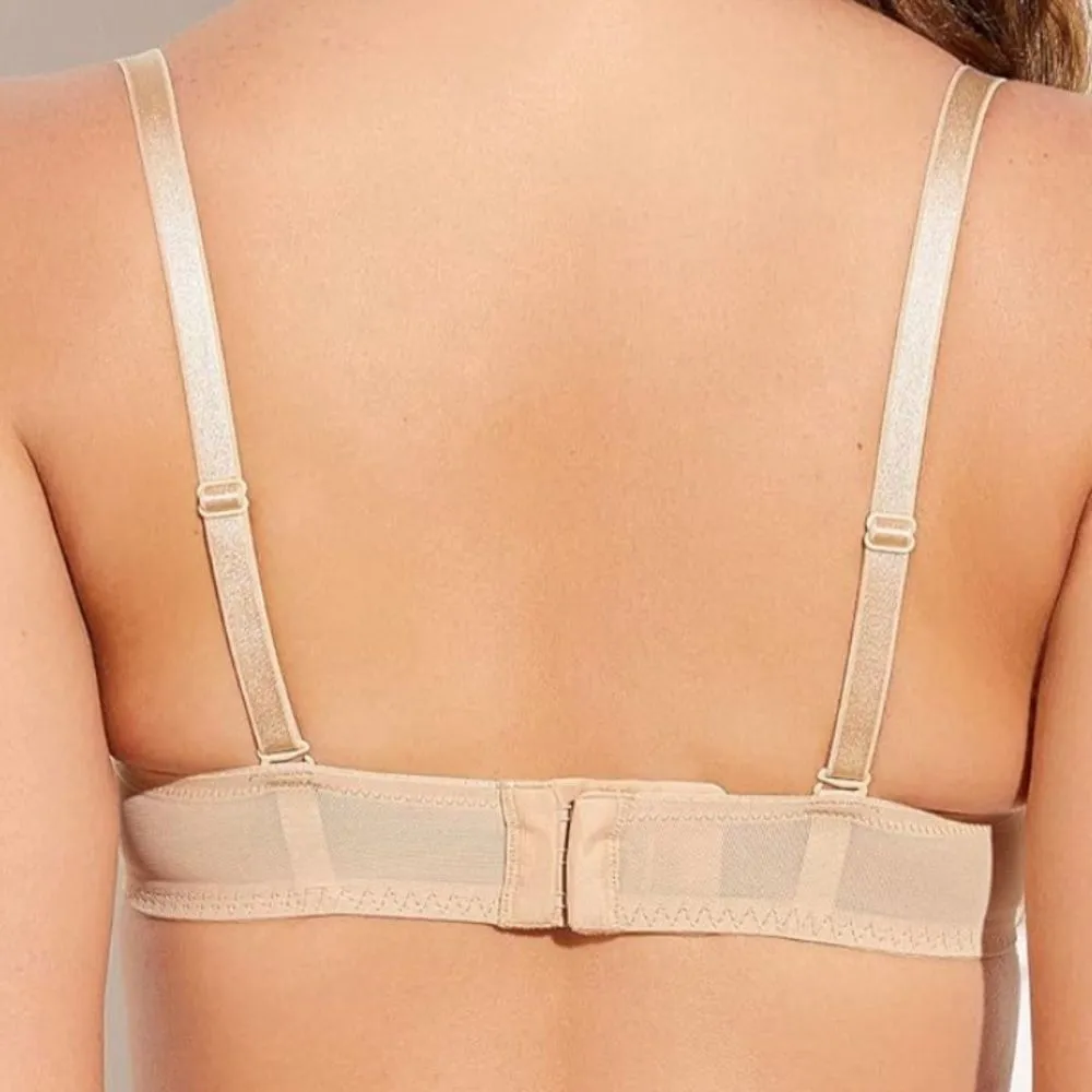 Women’s Nude Bra Underwire fresh fabric push up lace lightly tan 34C. - Image 4