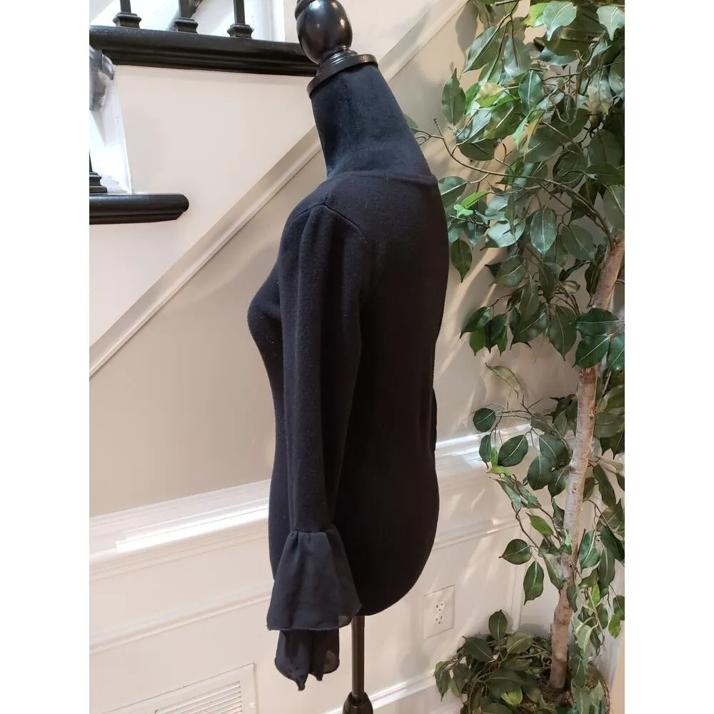 I.N.C. International Concepts Women's Black Round Neck Flared Sleeve Sweater S - Image 8