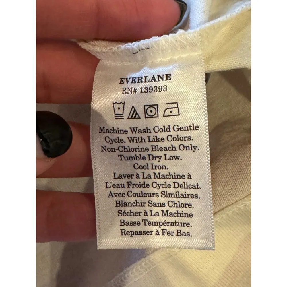 Everlane Shirt Women Small Purple White Striped The Retro Jersey Polo NWT Preppy - Image 12