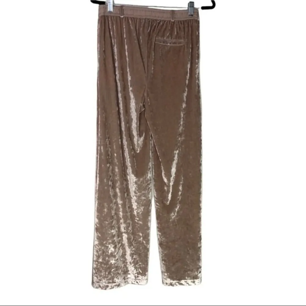 David Lerner New High Rise Velvet Lounging Pants Womens Size Small - Image 4