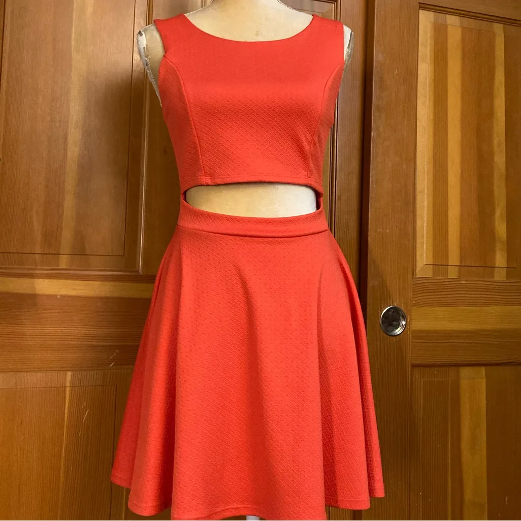 Sexy Women’s Club Monaco Orange Cutout Tika Dress. Size Small - Image 9
