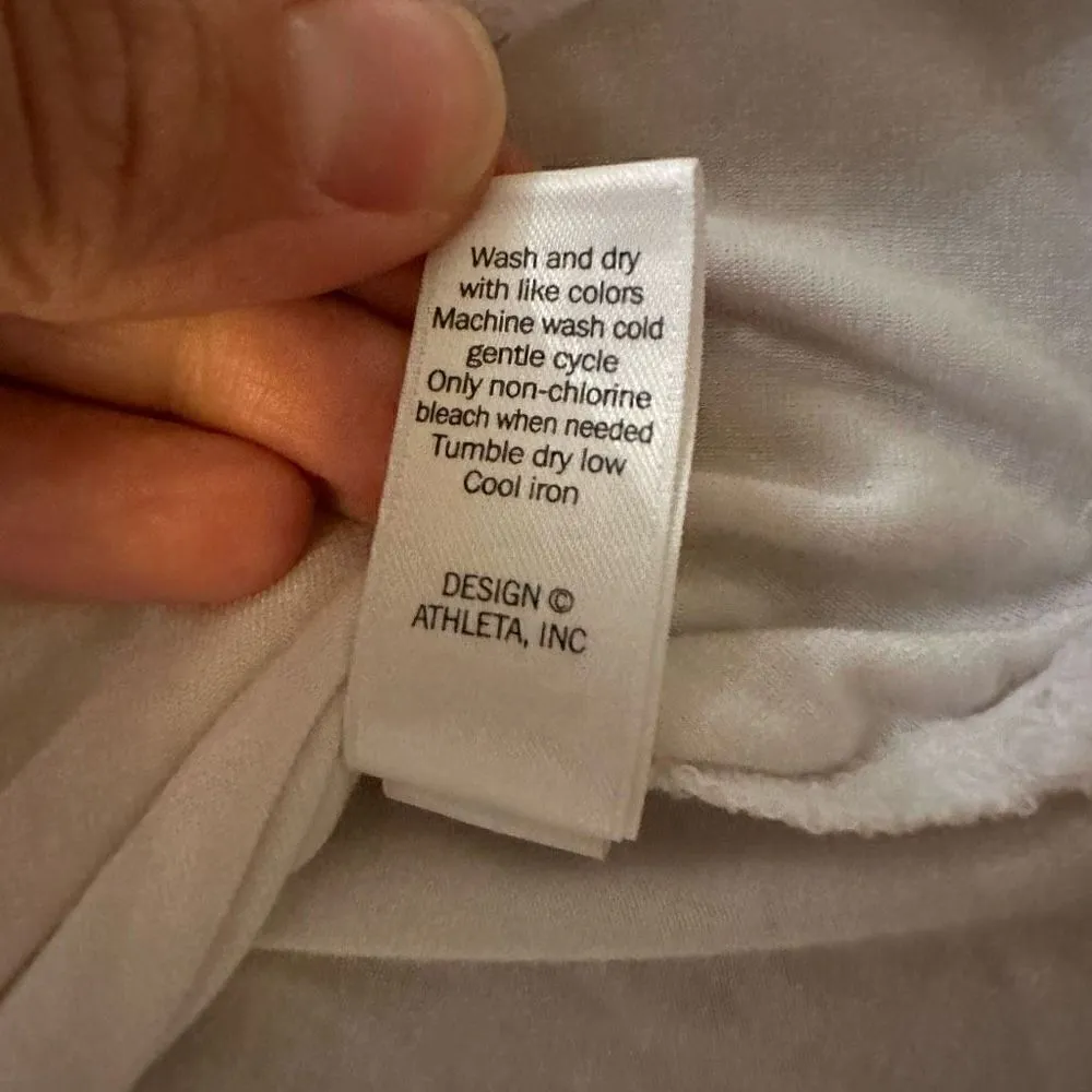 Athleta white tank along side slit xs - Image 9