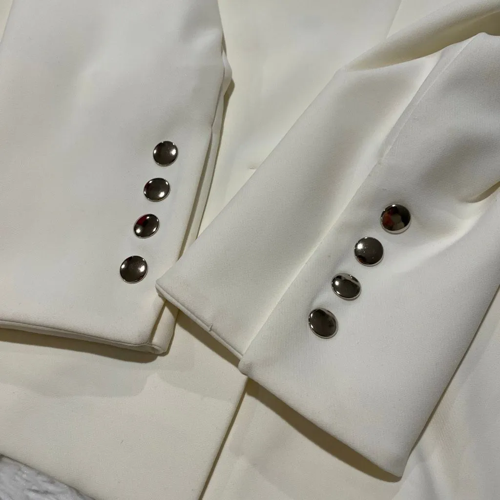 Veronica Beard Iconic Scuba Dickey Blazer Jacket in Ivory Size 6 - Image 10