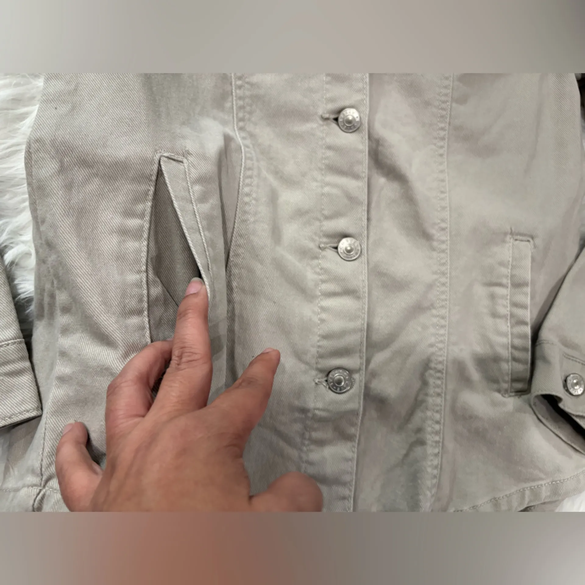 Curve Appeal Women's Gray Jacket Size S Tan - Image 5