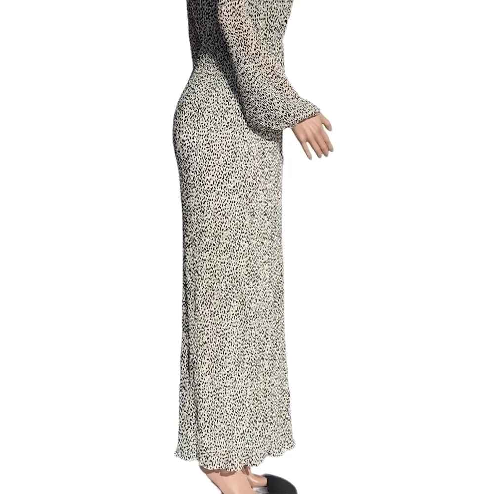 PERFECT Spot Cream Print Pleated Wide-Leg Jumpsuit Size: S - Image 9