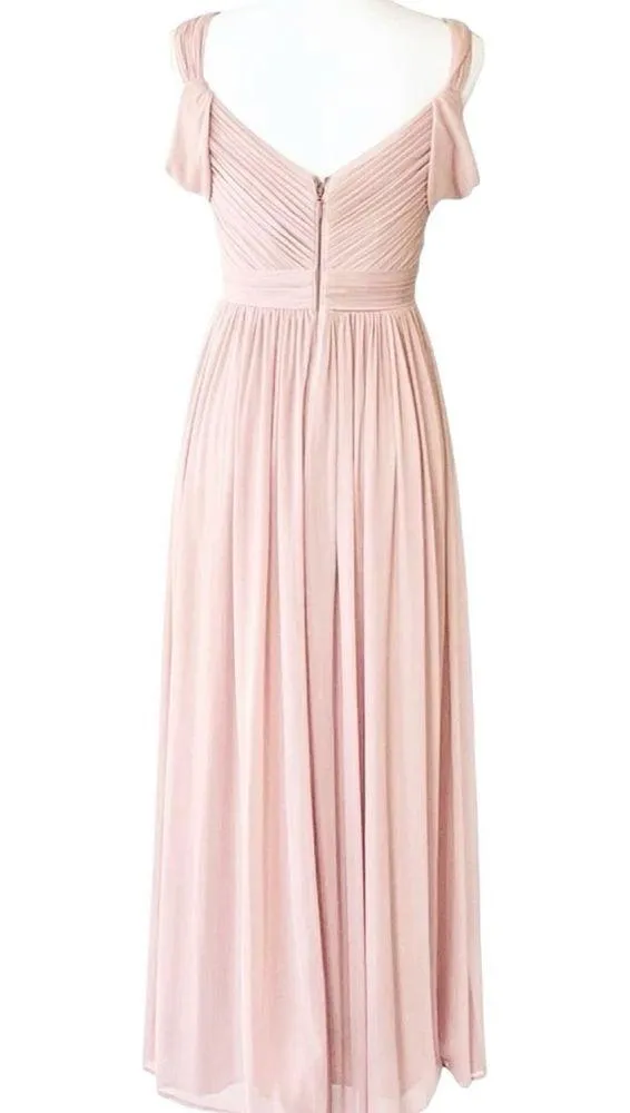 Azazie Calla Bridesmaid Fotmal Dress in Pale Pink Size 2 - Image 5