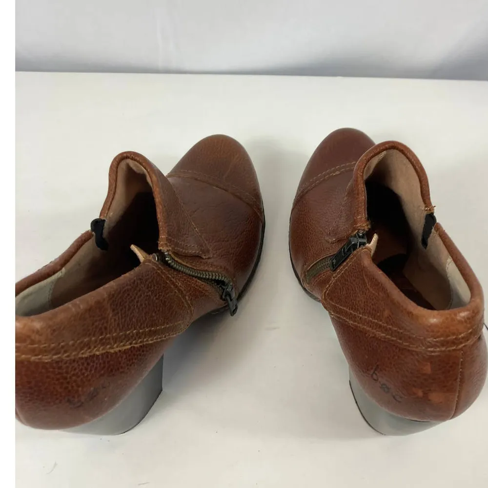 BOC Born Concept Brown Leather Clogs Women's SZ 8 Mules Shoes C48706 - Image 6