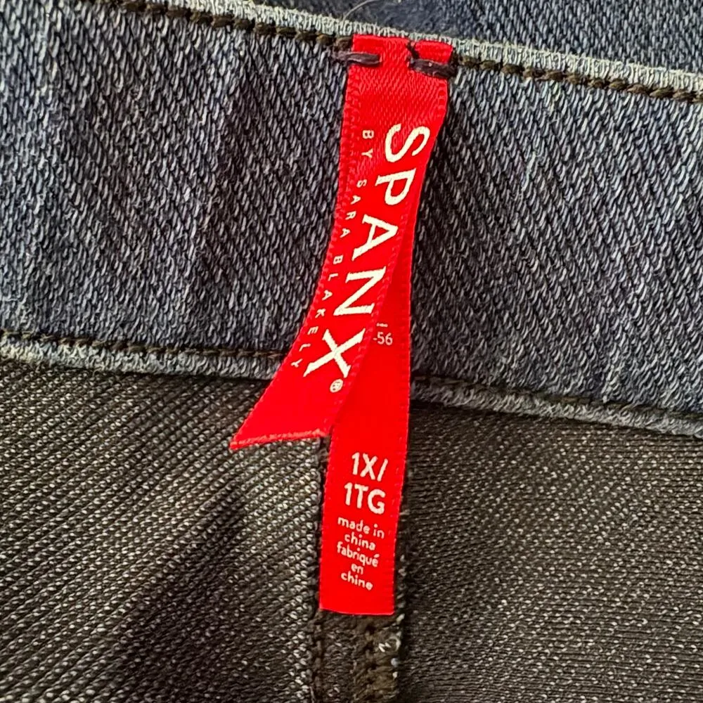 Spanx Jean-Ish Ankle Leggings 1X Women’s Blue Twilight Rinse - Image 4