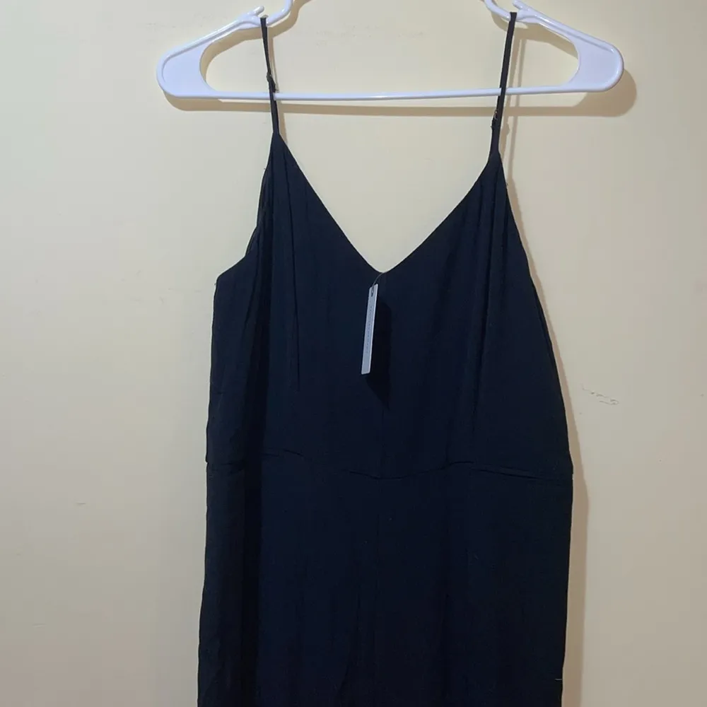 Womens New Anthropologie Maeve Magdalena Classic Black V-Neck Jumpsuit - Image 3