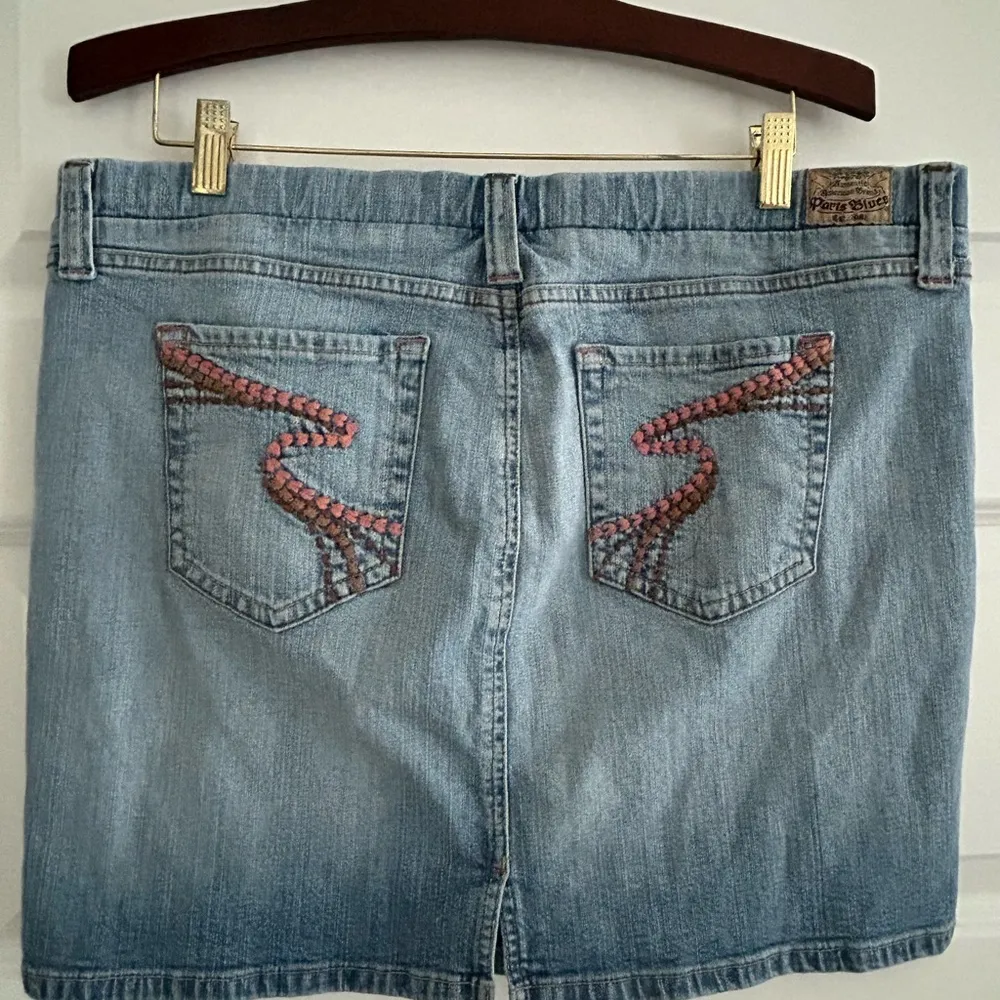 Vintage Jean Mini Skirt Blue Size L - Image 2