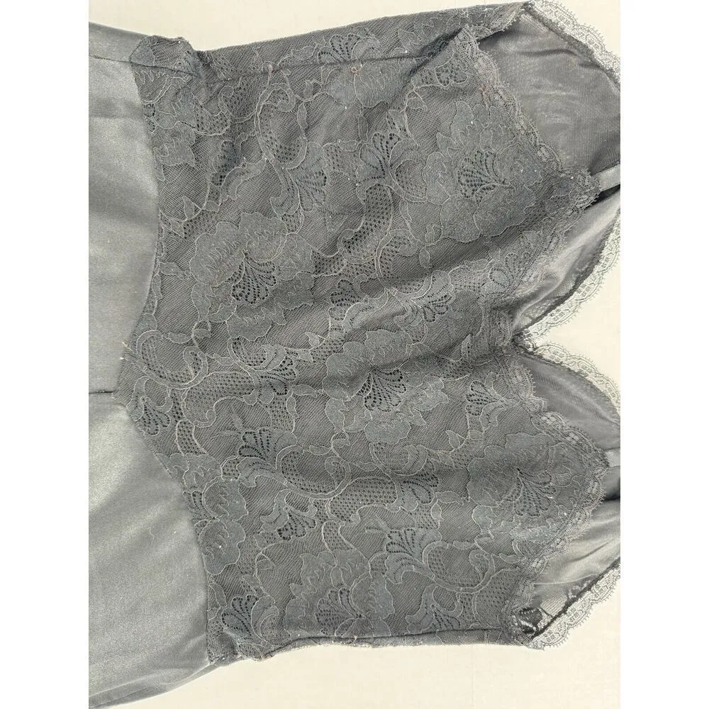 Vtg Vanity Fair Slip Dress Black Size S Witchy Sexy Lace Coquette Lingerie Emo​​ - Image 5