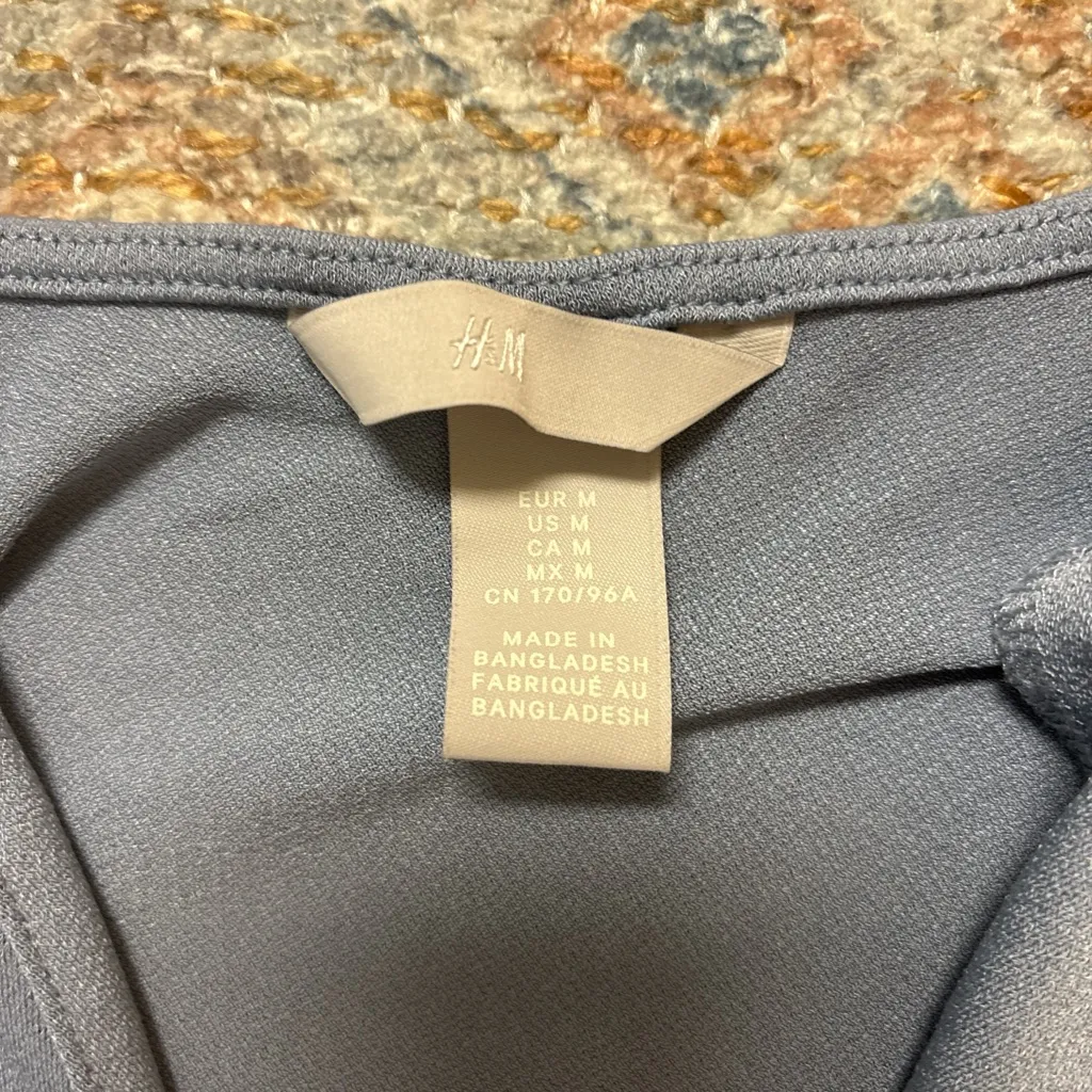 H&M Slate Gray Blue Blouse - Image 5
