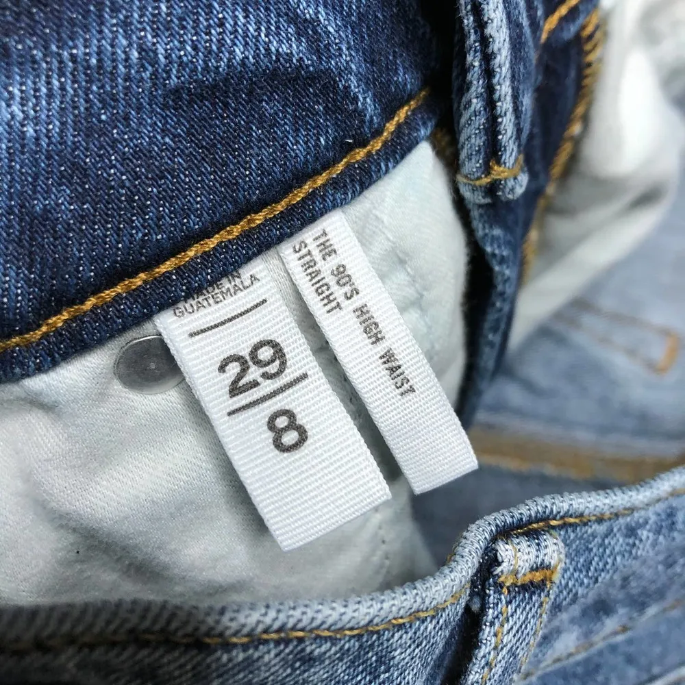 LOFT 90s High Waist Straight Leg Crop Denim Jeans Size 29 - Image 5