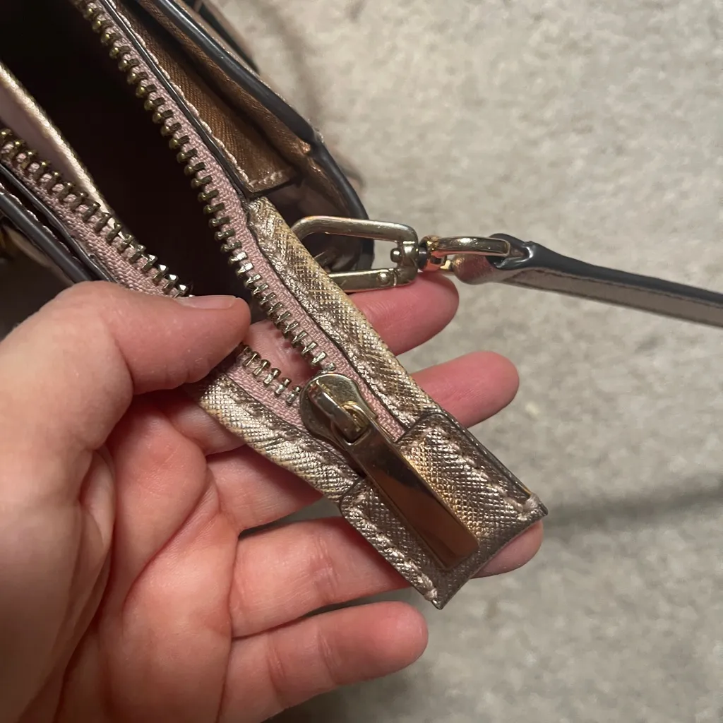 Tory Burch Metallic Gold Satchel - Image 8