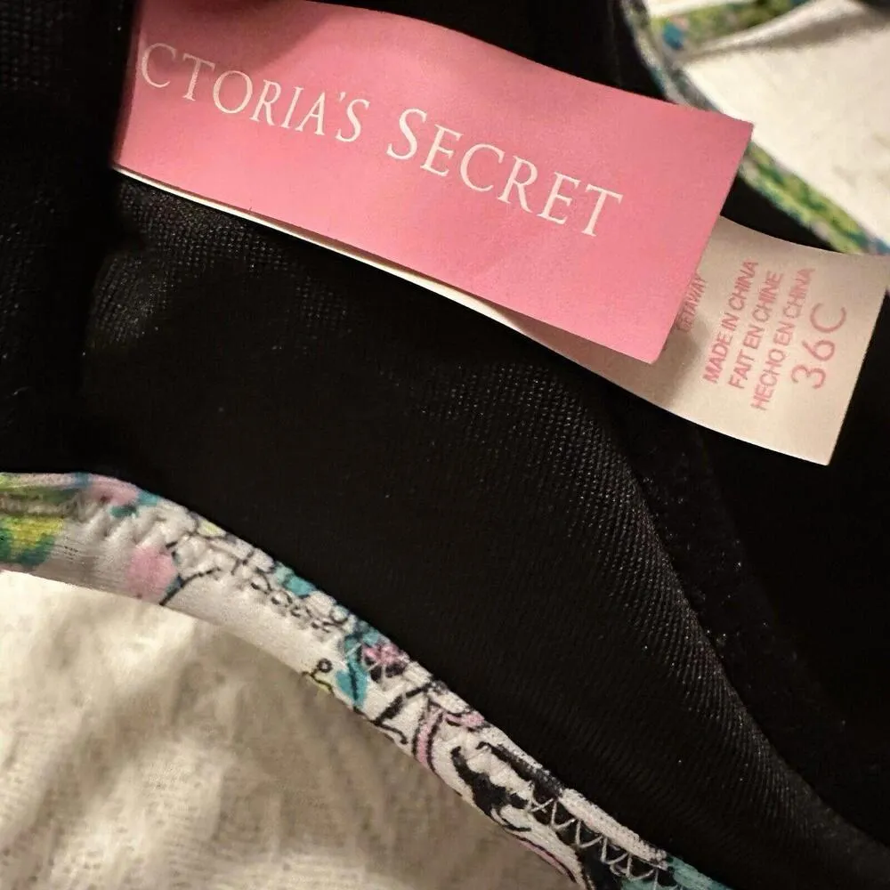 Victoria’s Secret Swim The Getaway Halter Embroidery Sequin Bikini Top Sz 36C - Image 8