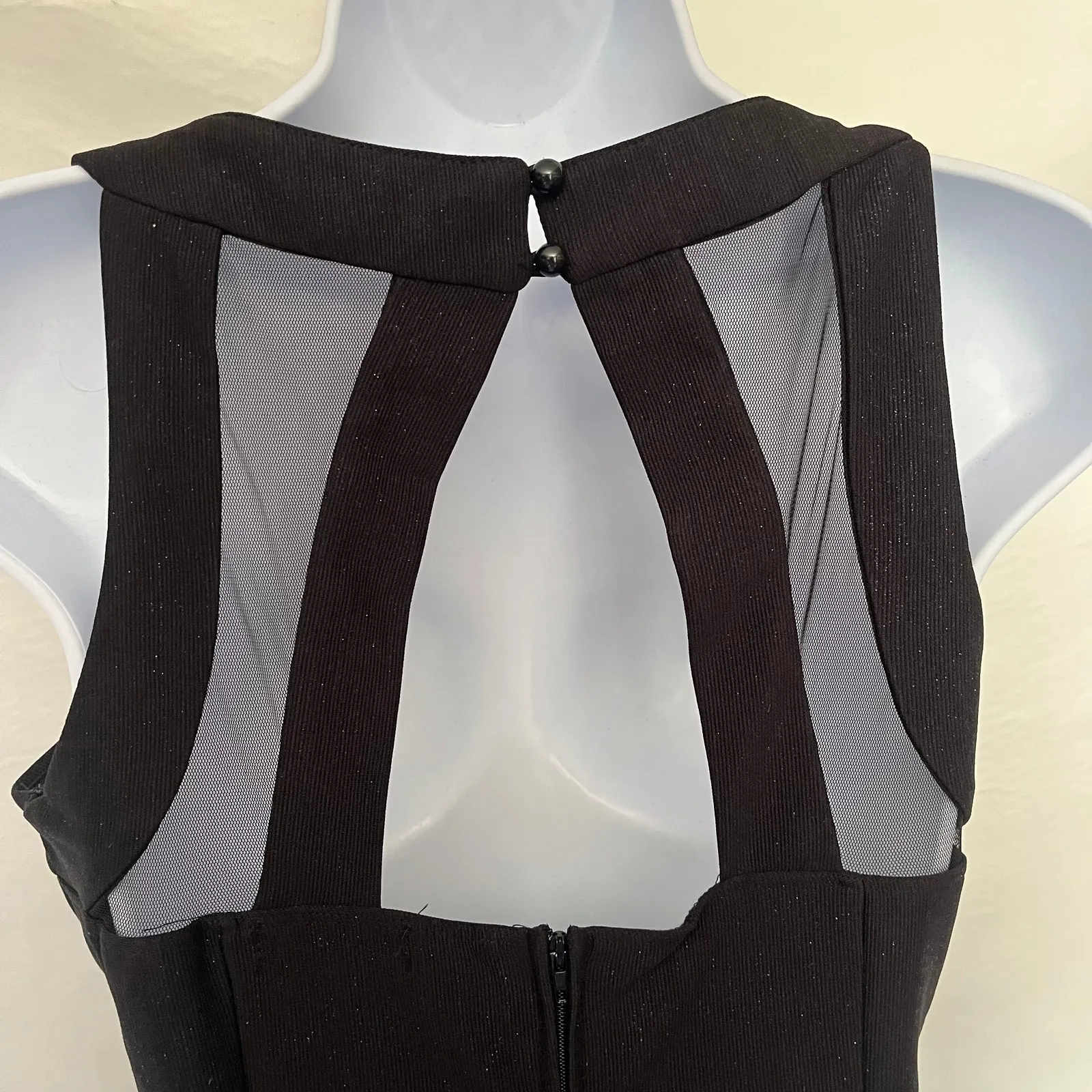 Crystal Doll Bandage Bodycon Dress Sz 3 Y2K Clubwear Sparkly Mini Cutout NWT LBD - Image 6