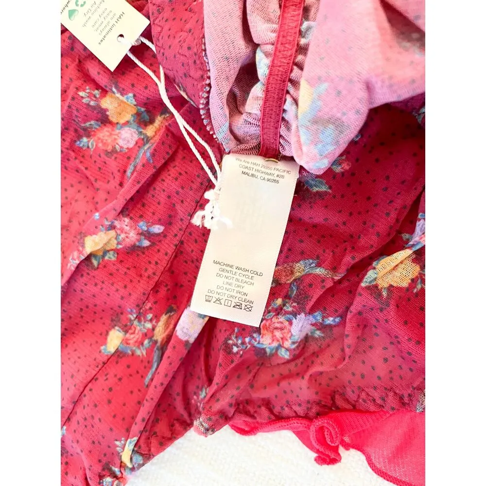 We are HAH | NWT | Butterfly Printed Bodysuit | Cheap Perfume Wino | Sz XL Red - Image 13