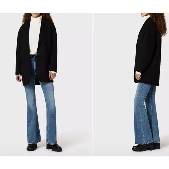 Rag & Bone Danny Splittable Wool Blend Coat Black Size XS Womens - Image 2