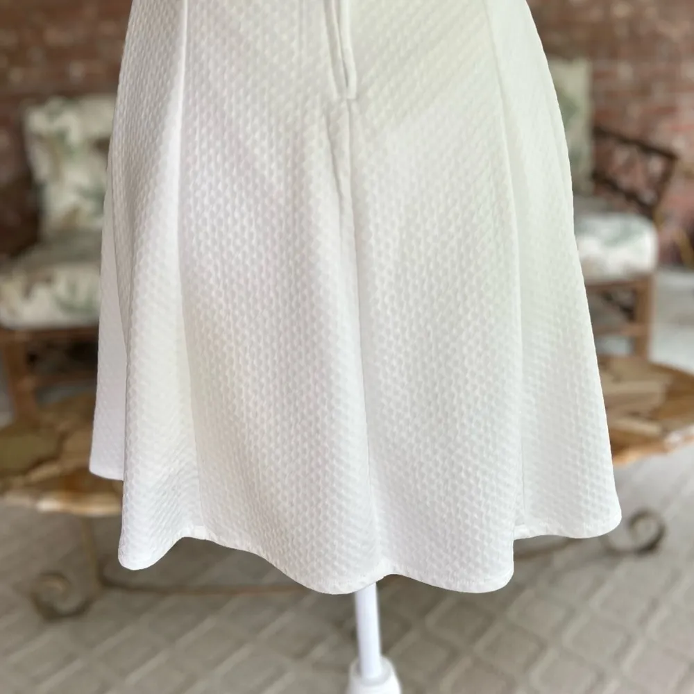 Teeze Me Dress Skater Midi White Sleeveless V-neck 7/8 Cocktail Party Grad - Image 10