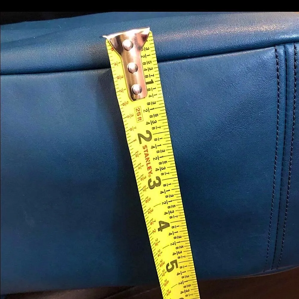 MARC JACOBS Turquoise Leather Top Handle Crossbody Tote Gold Hardware LUNA - Image 15