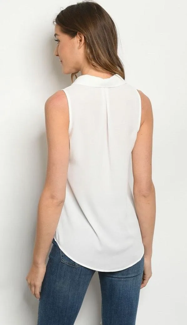 White Blouse Tank M Size M - Image 4