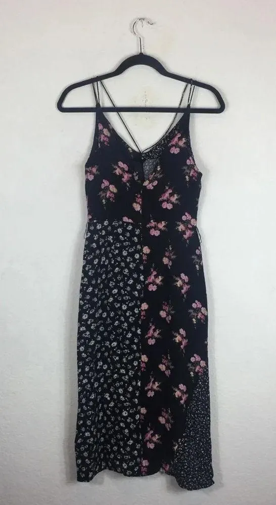 Topshop Mixed Floral Print Strappy Side Slit Midi Dress Size 4 - Image 12