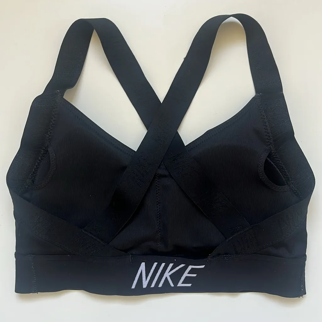 Nike Dri-fit Criss Cross Racerback Sports Bra in Black Women's Small - Image 2