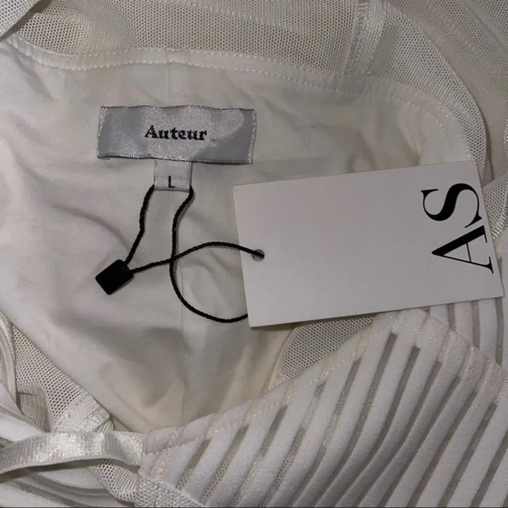 Silk Cutout Maxi Dress White Size L - Image 8